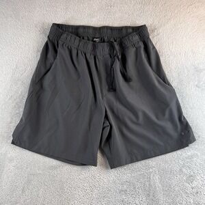 Mitre Shorts Mens Large Gray Athletic Stretch Zip Pocket Running Gym